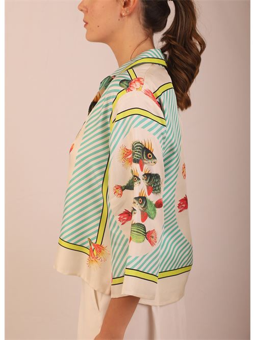 silk shirt with fish print Laboratorio Capri | BERILLOOVERELBETOVAL